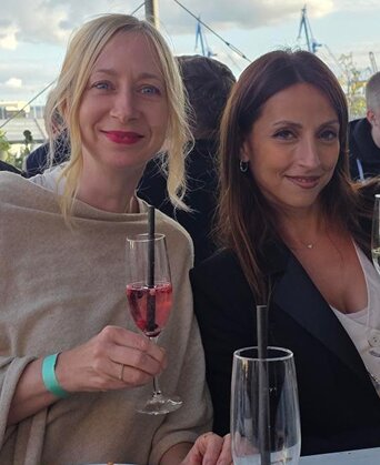 Colleagues at a team event