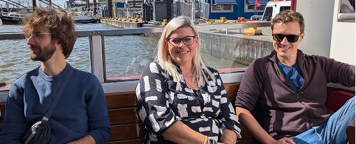 Colleagues on a boat trip
