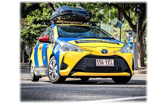 Brisbane City Council 'Suburban Safety' mobile enforcement car with roof-mounted cameras