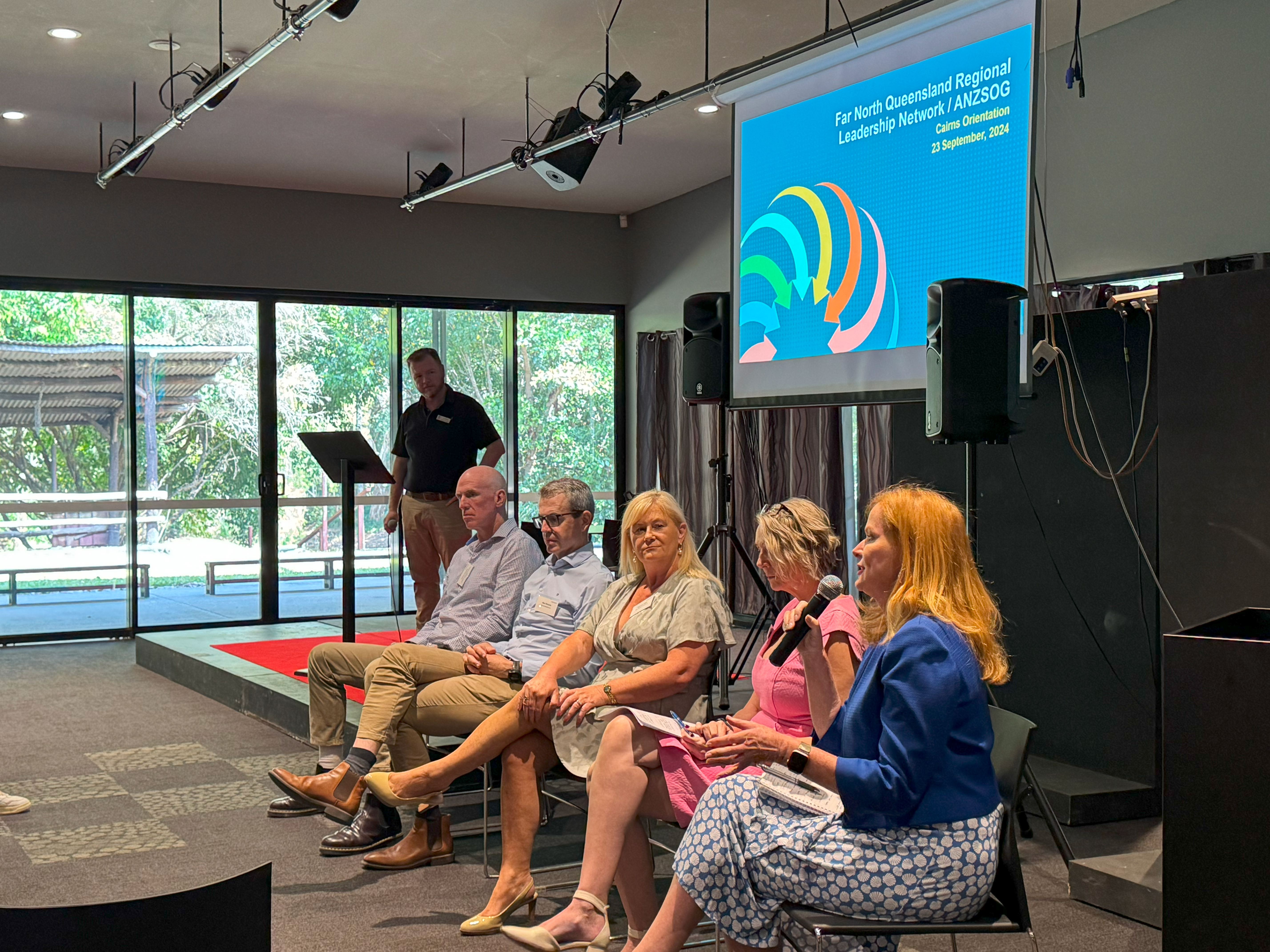 Panel speakers at Tjapukai