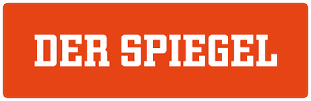 „DER SPIEGEL“-Logo mit weißer Schrift auf orangefarbenem Hintergrund.