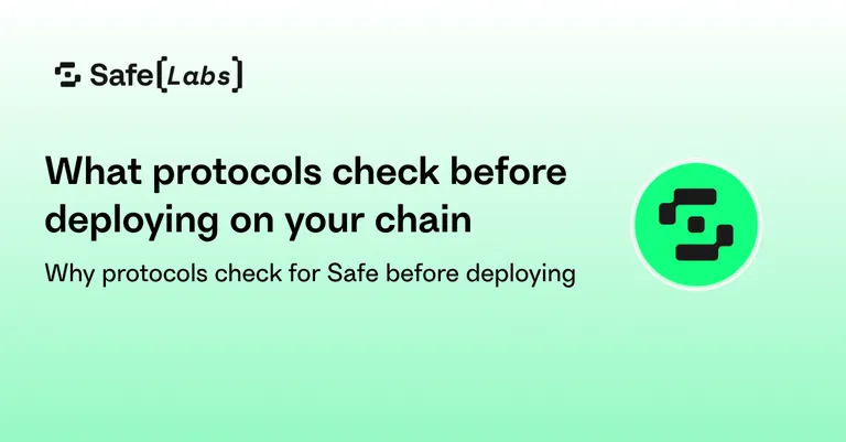 What protocols check before deploying on your chain