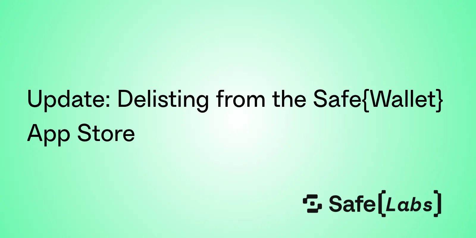 Delisting from the Safe{Wallet} App Store