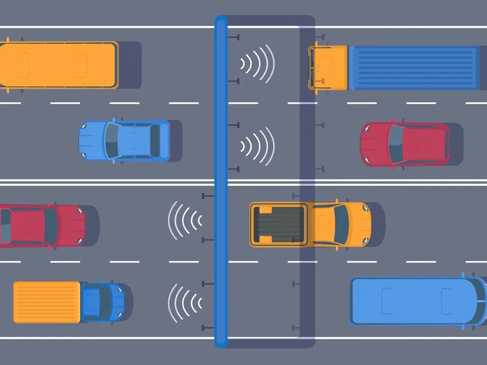 Schematische Darstellung der Verkehrserfassung
