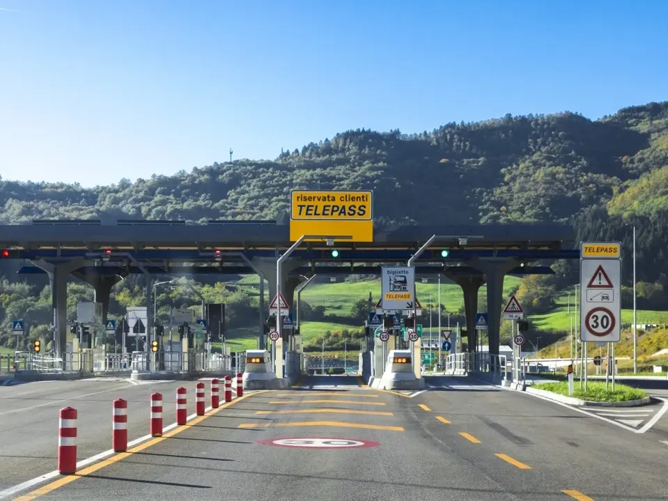 Bild von der Telepass-Mautstation
