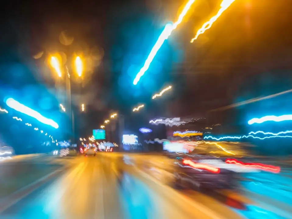 Regnerisches Stadtbild