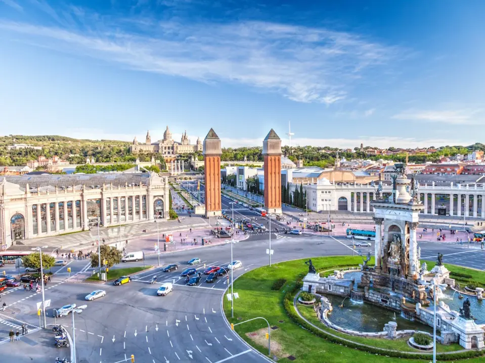 Standtbild von Barcelona von oben