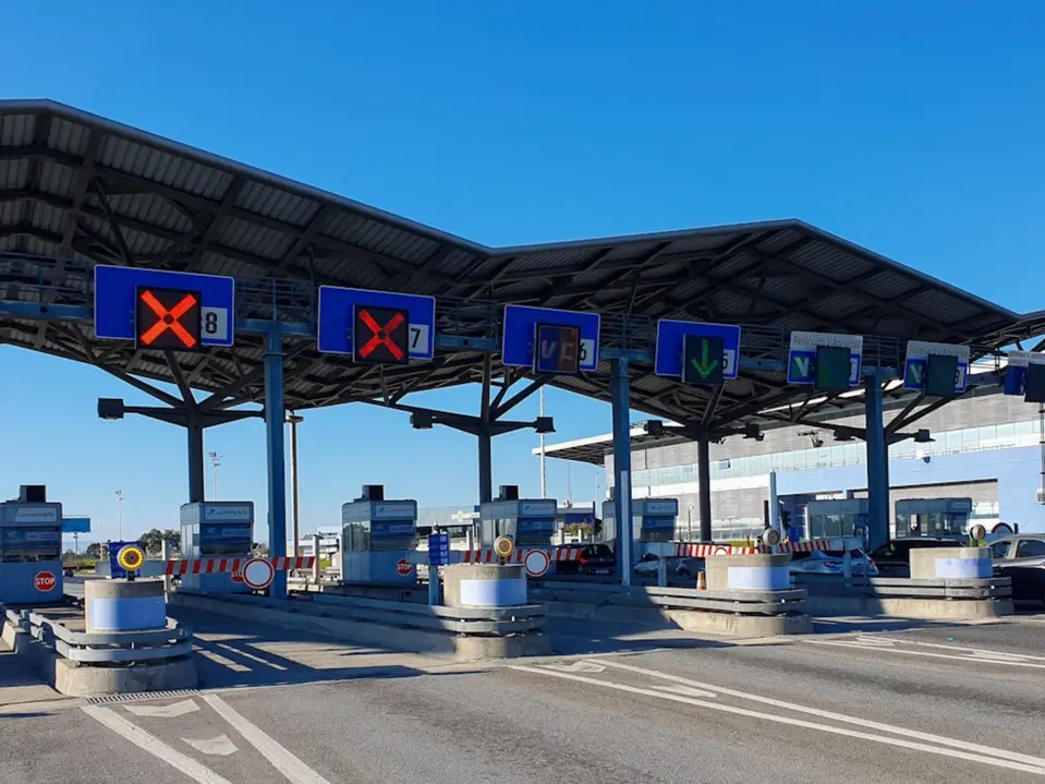 Foto einer Mautstation in Portugal