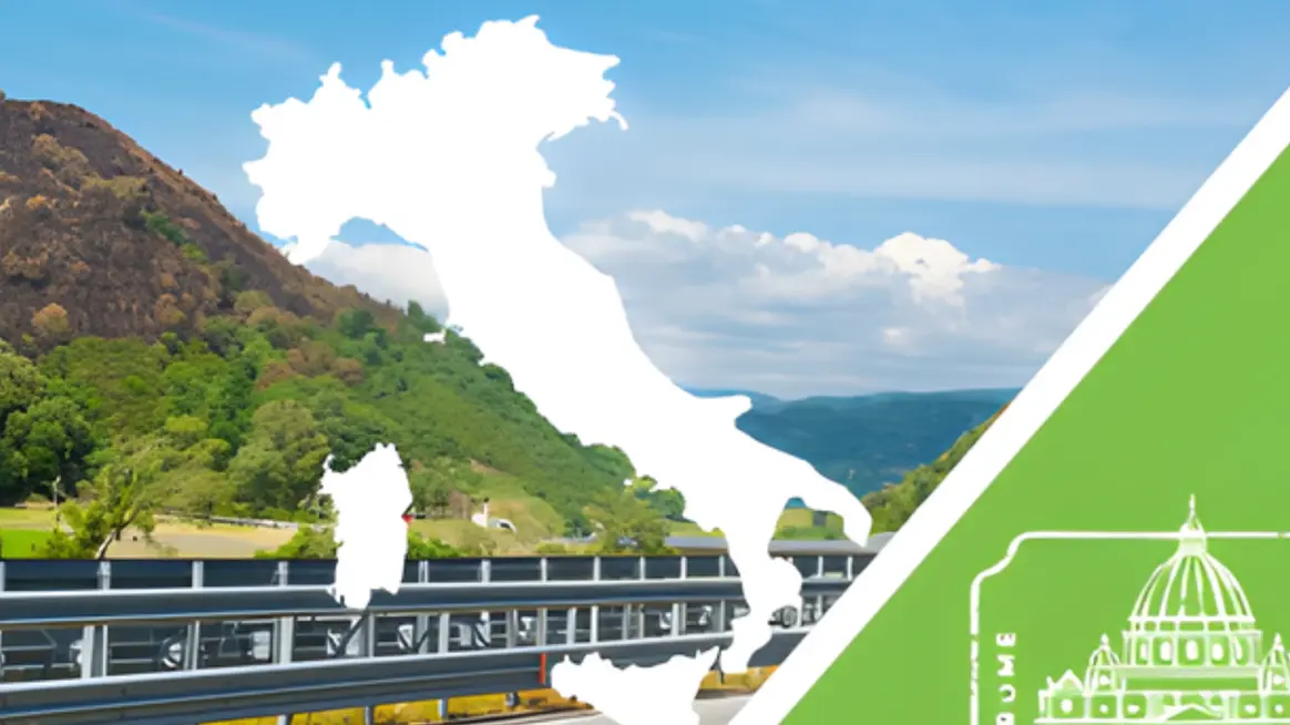 Bild Autobahn und Landkarte Italien