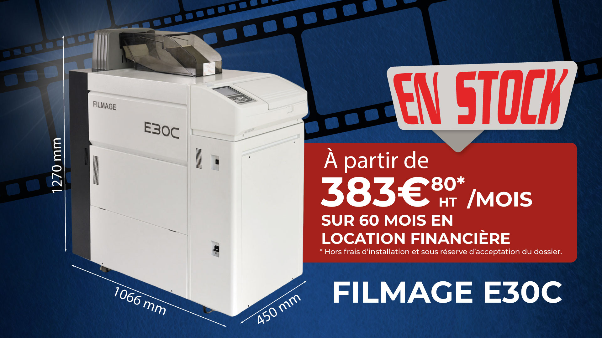 Développeuse Films pro FILMAGE E30C à partir de 383.80€ HT / MOIS