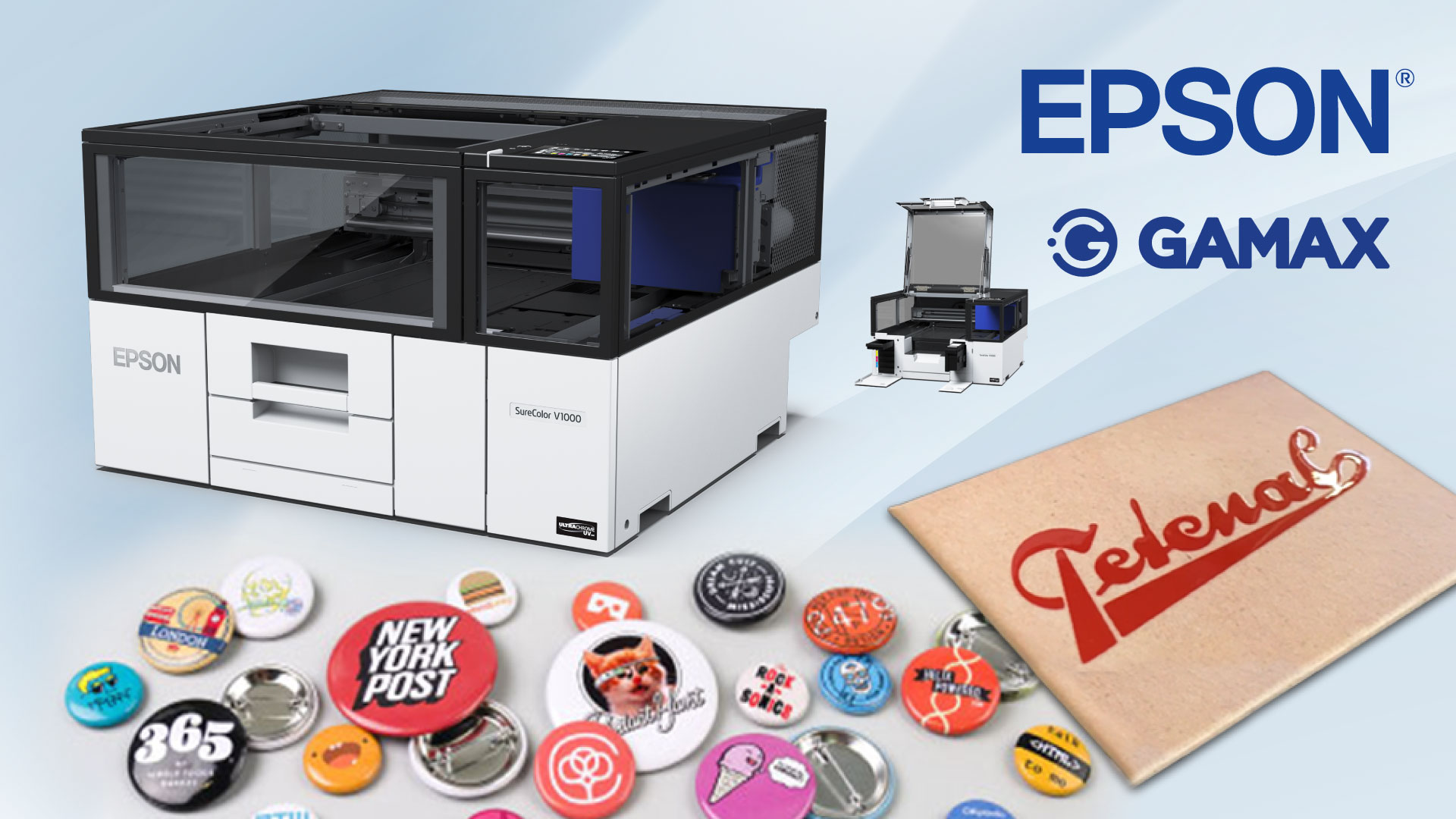  EPSON V1000 | Une imprimante UV A4 pour la personnalisation des sur badges GAMAX