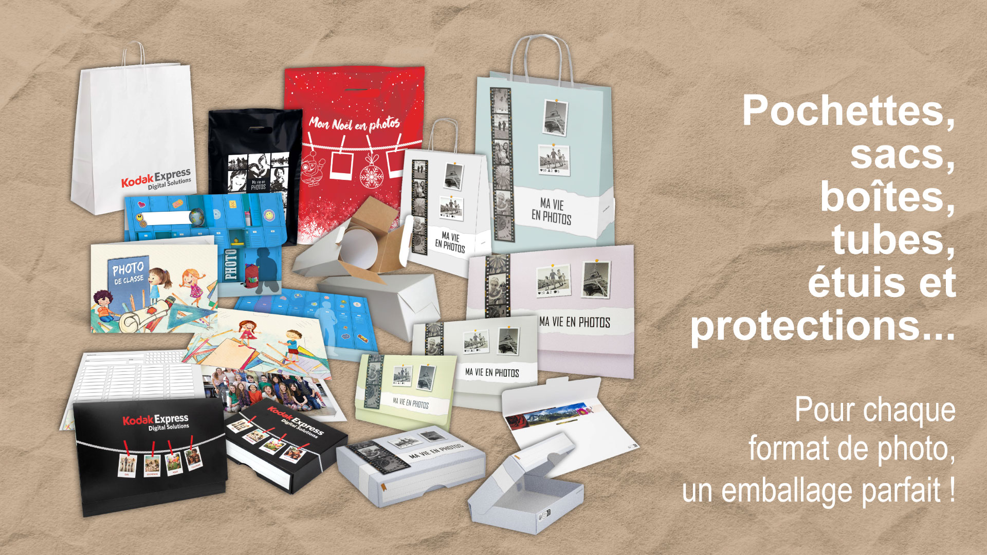Tout pour emballer, protéger et présenter vos photos