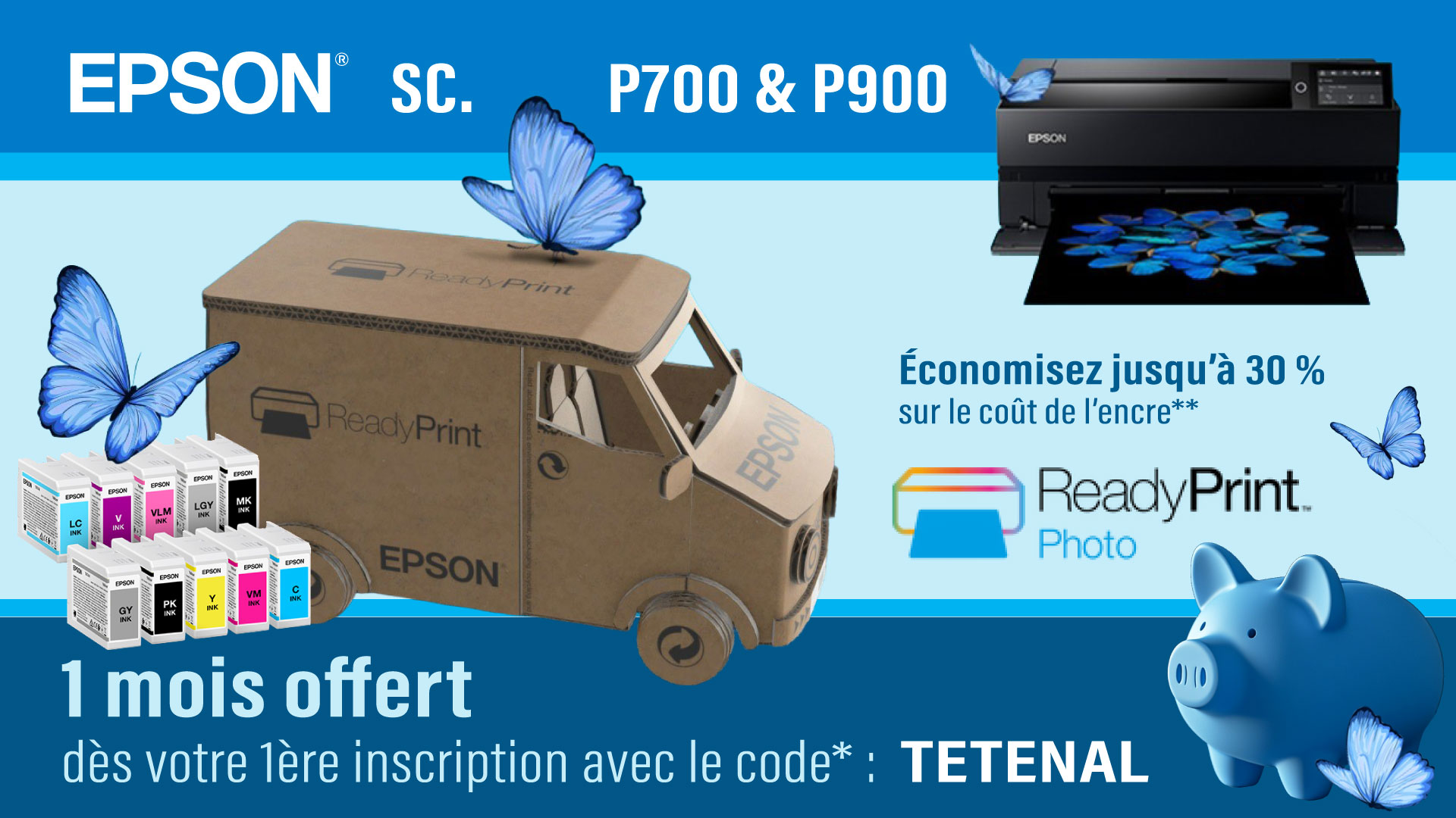 Epson SC P700 & P900 | Profitez d'un mois de ReadyPrint OFFERT