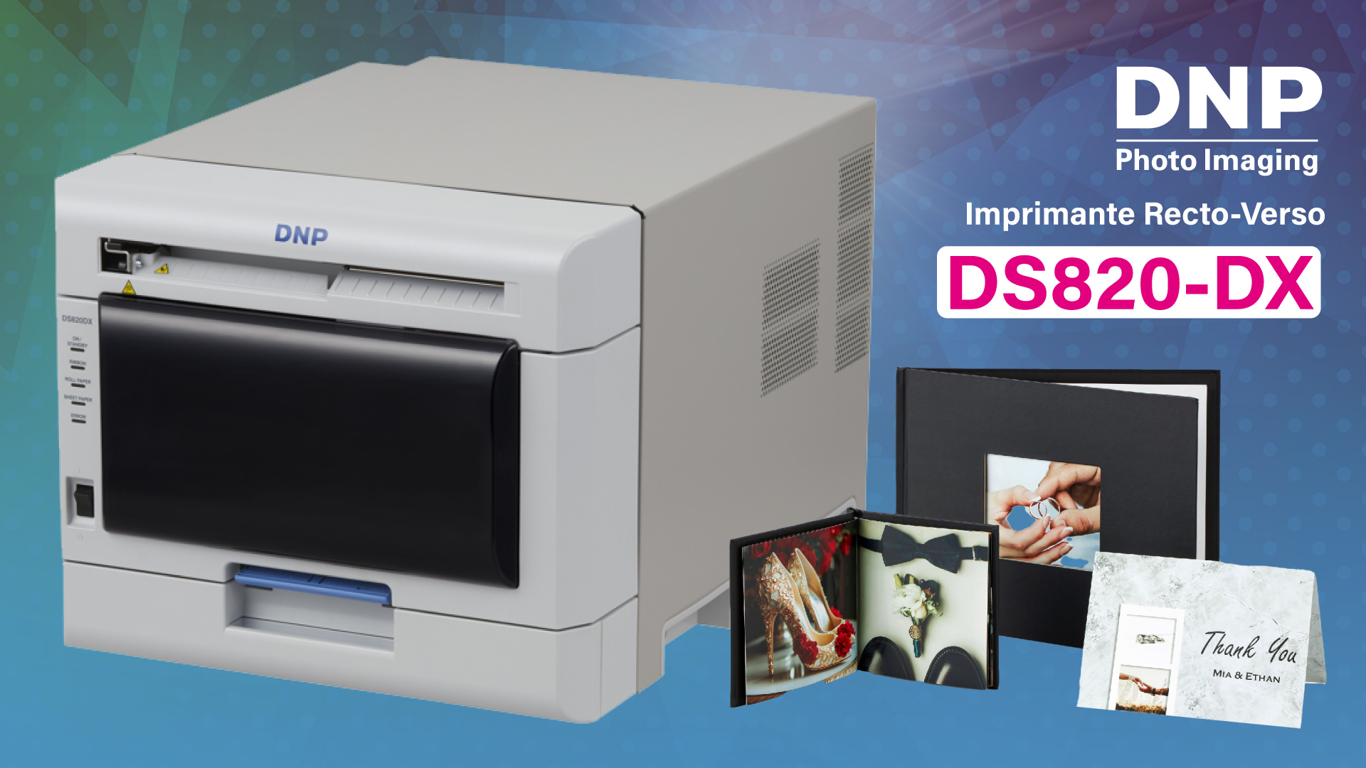 DNP DS820-DX |  L'impression Recto Verso avec fonction pliage rainage