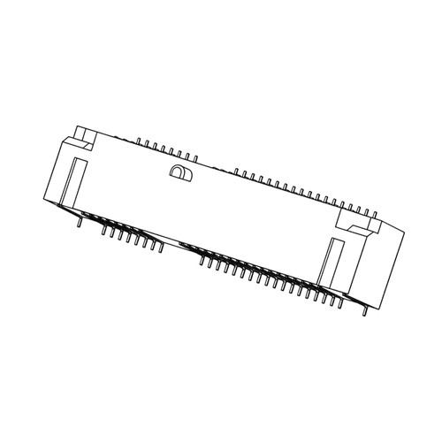 Line drawing of a mini pci connector