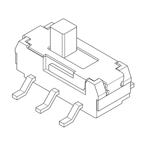 Line drawing of a switch connector