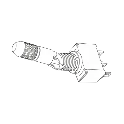 Line drawing of a miniature switch
