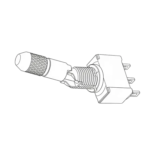 Line drawing of a miniature switch