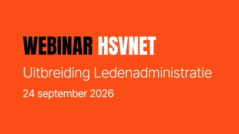 HSVnet breidt uit: HSV-ledenadministratie komt eraan