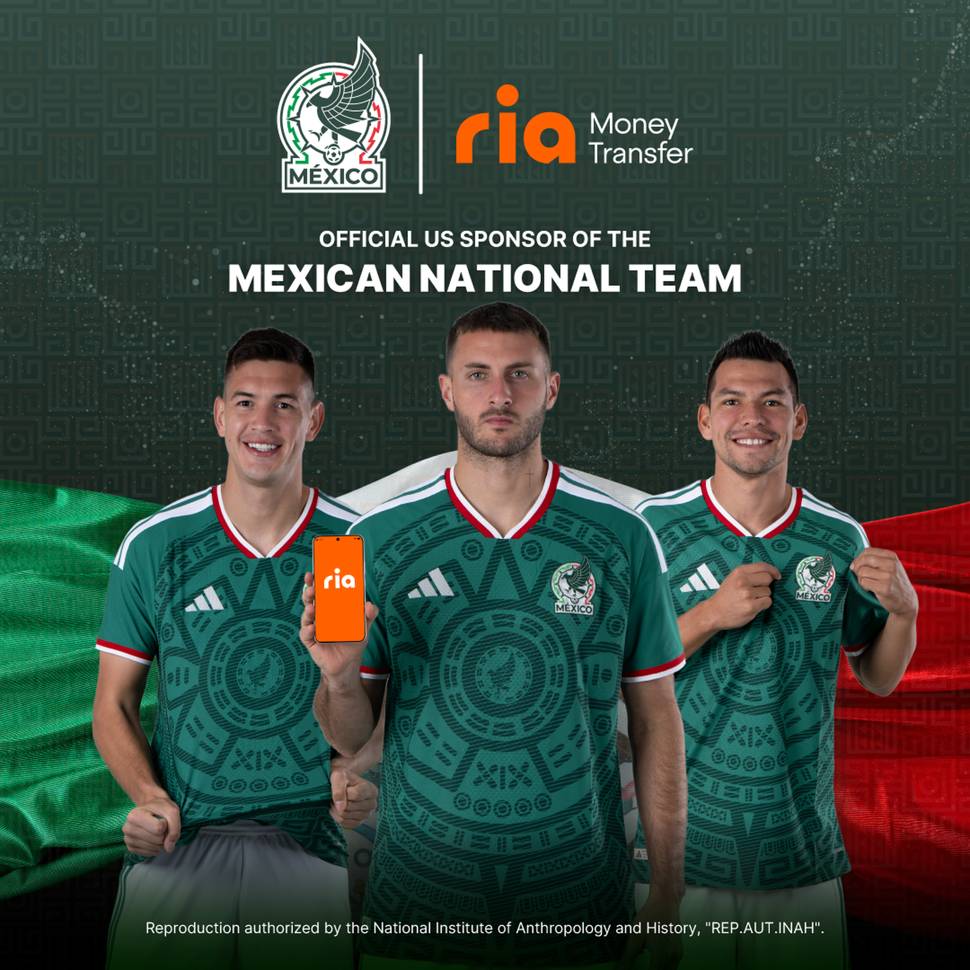 Mexican National Team players using Ria app