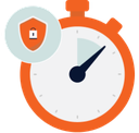stopwatch with a security shield