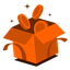 gift box with coins