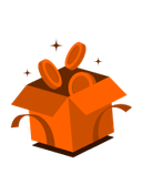 gift box with coins