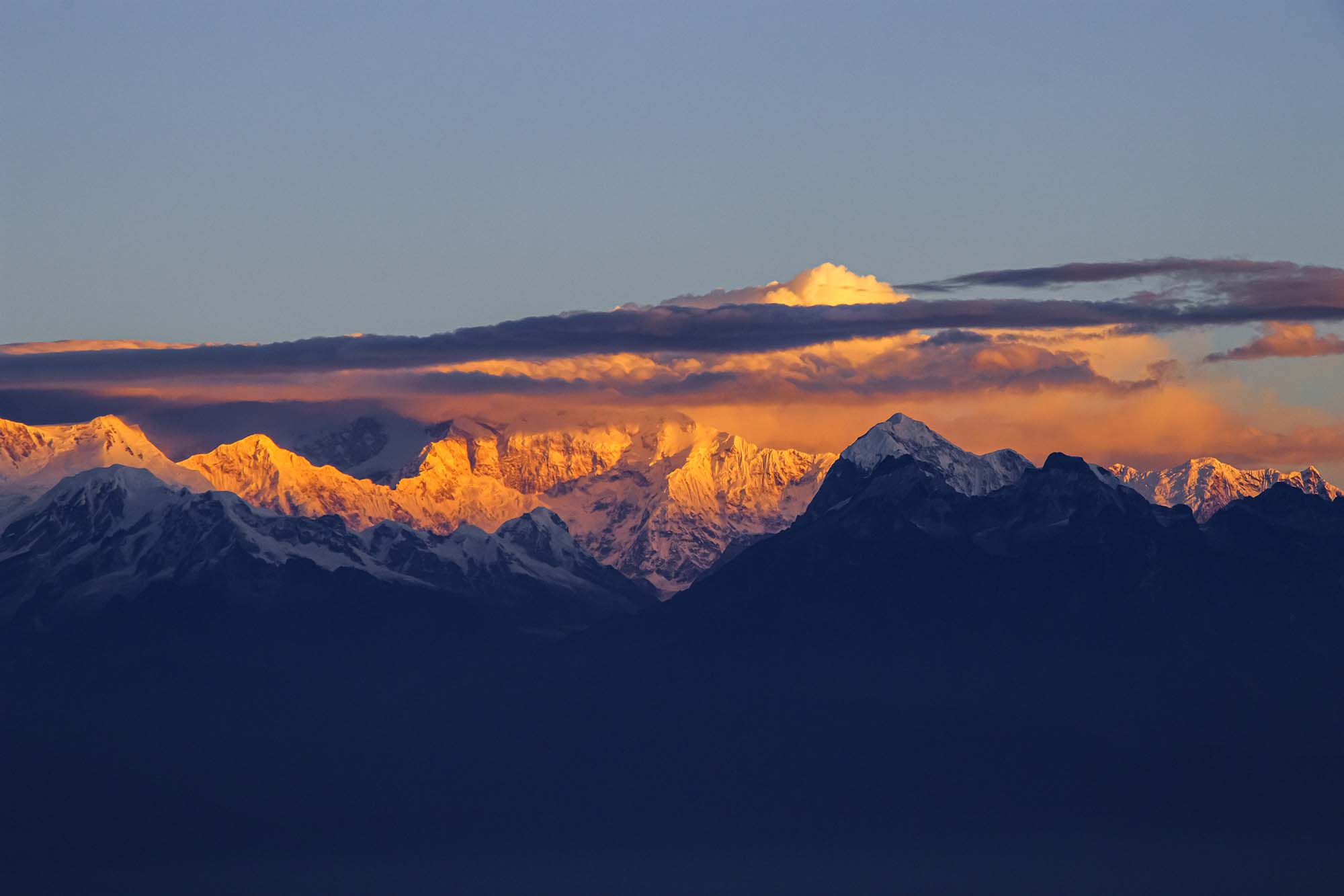 Sunrise in kanchanjanga