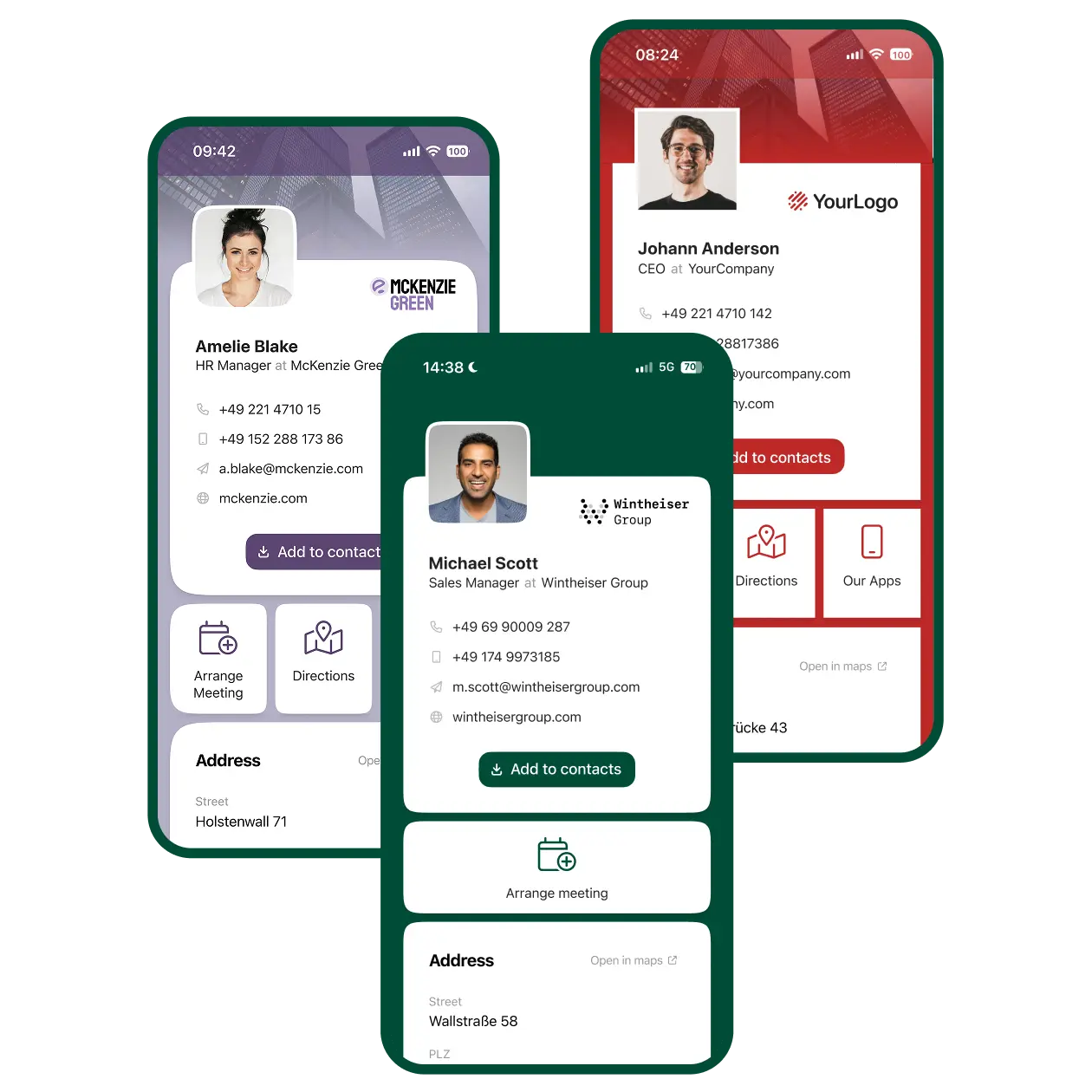 Digital Business Card Custom Design