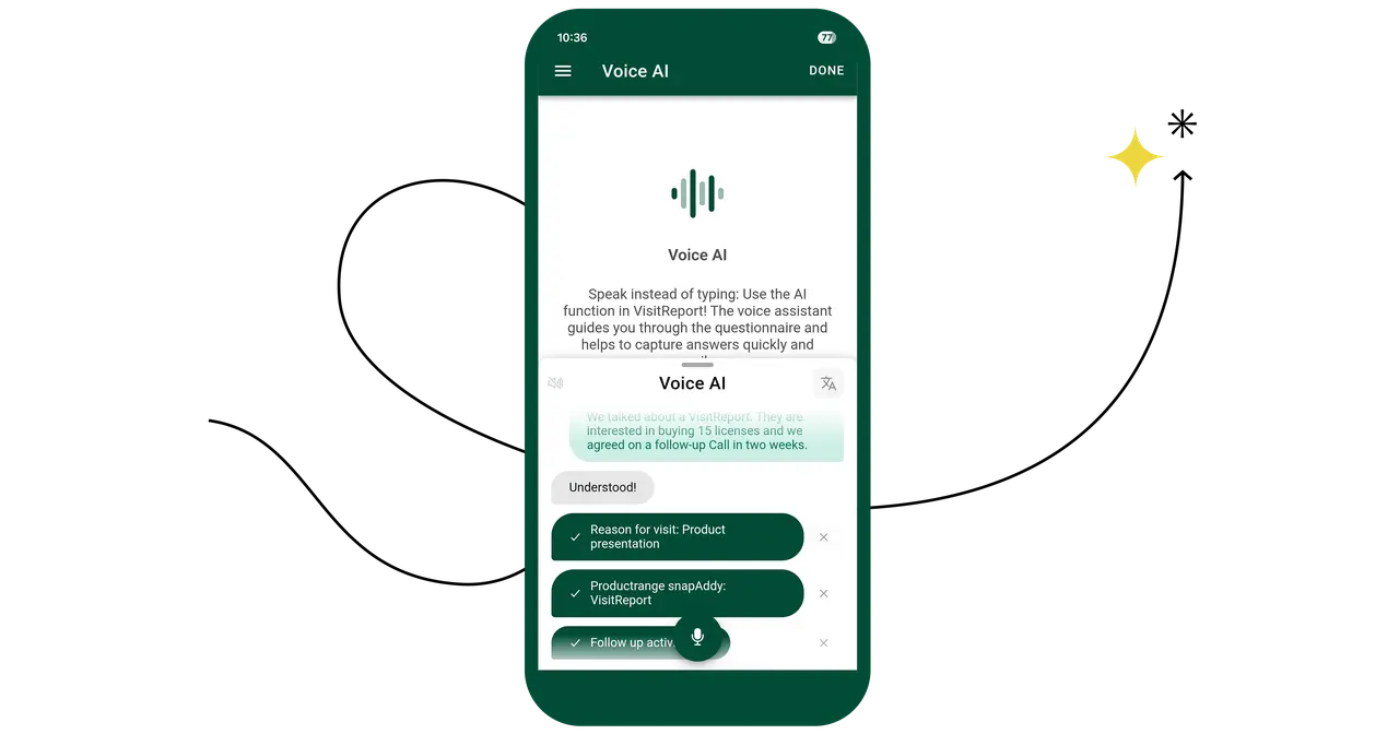 Voice AI in VisiReport