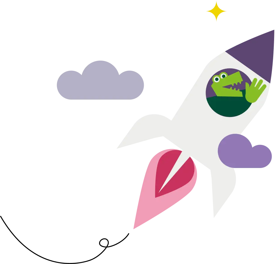 Addy in Rakete