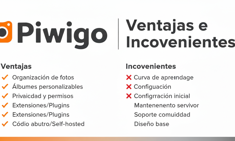Piwigo: Ventajas e Inconvenientes