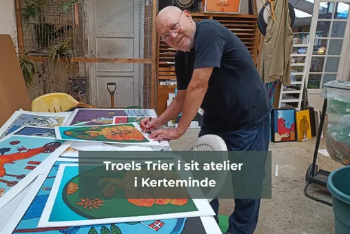 Troels Trier i sit atelier i Kerteminde