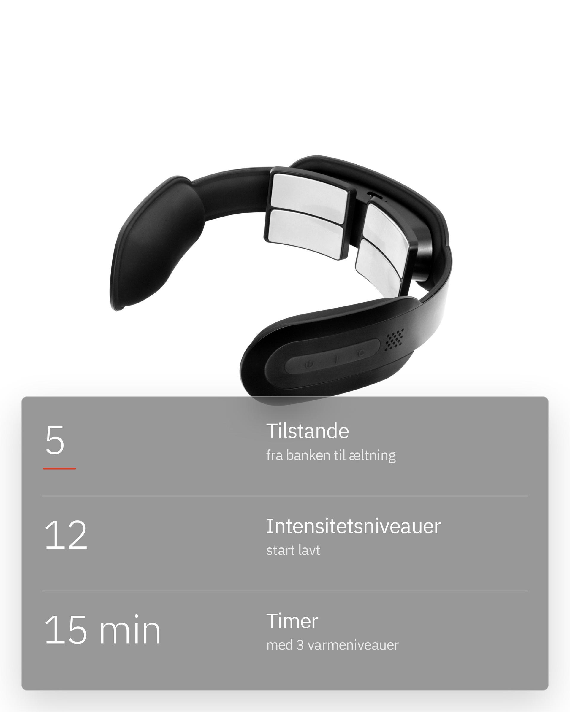 Flowtens Neck, infografik: Fem tilstande, mild varme