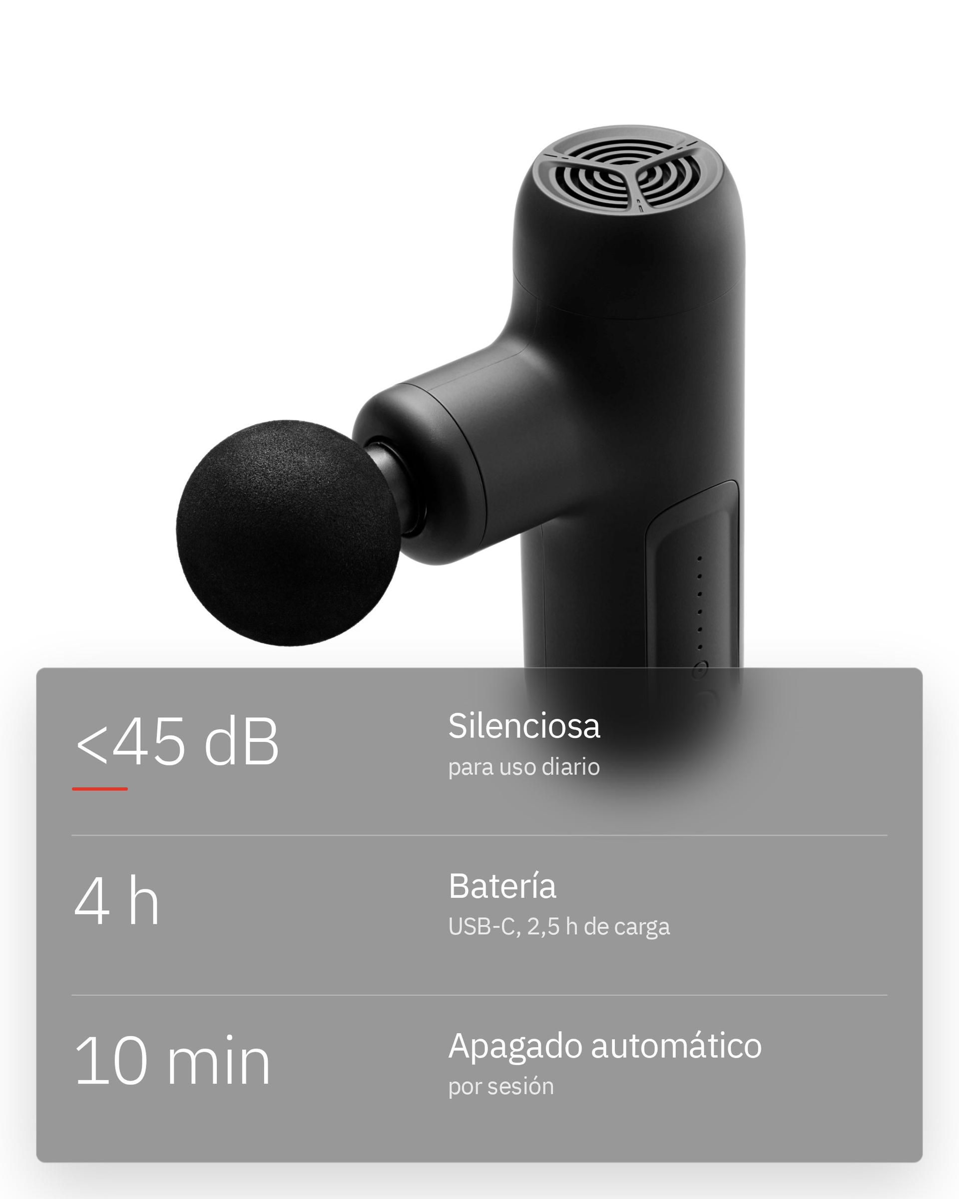 Flowgun Air, infografía: Ligera y silenciosa