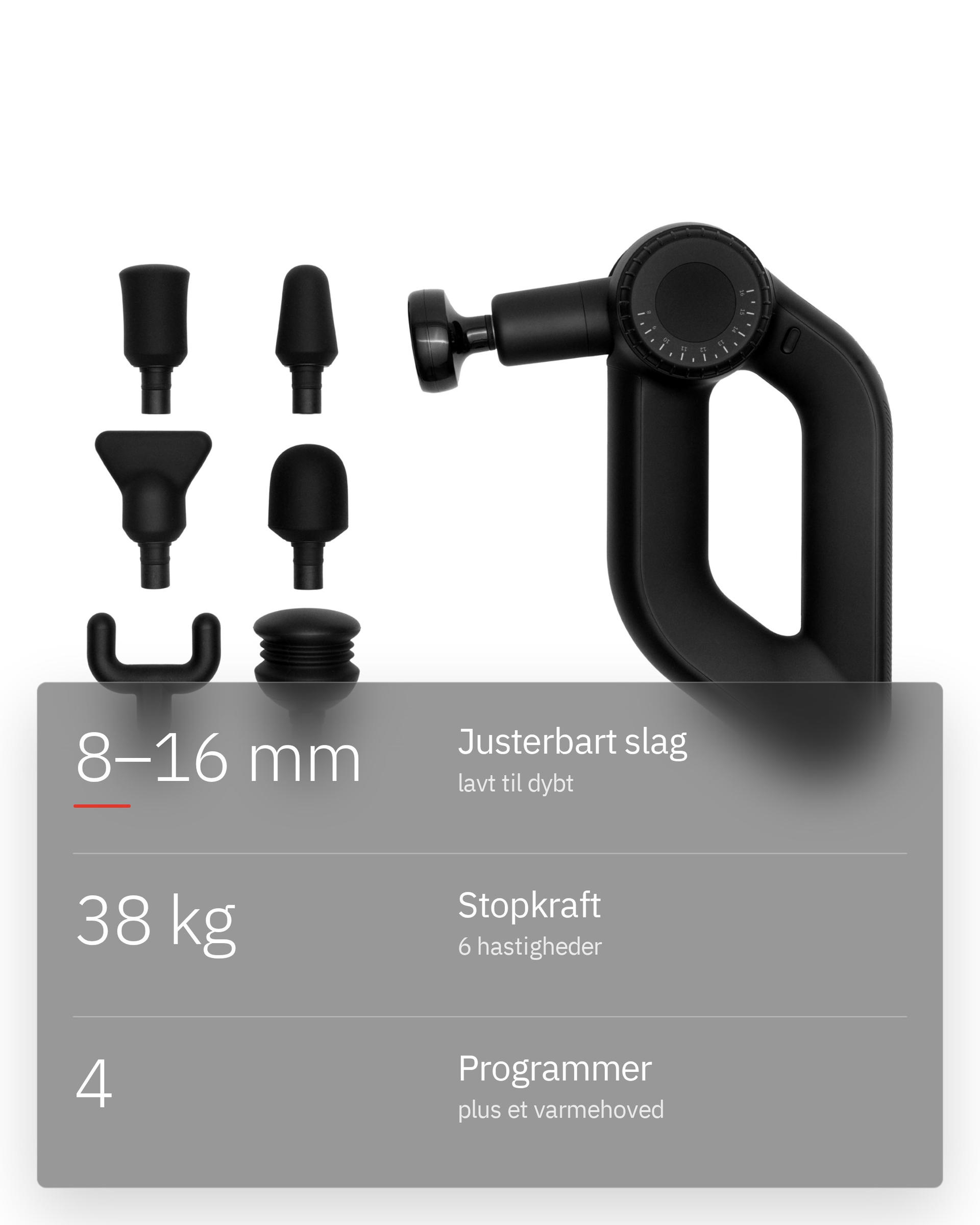 Flowgun Ultra, infografik: Justerbart slag