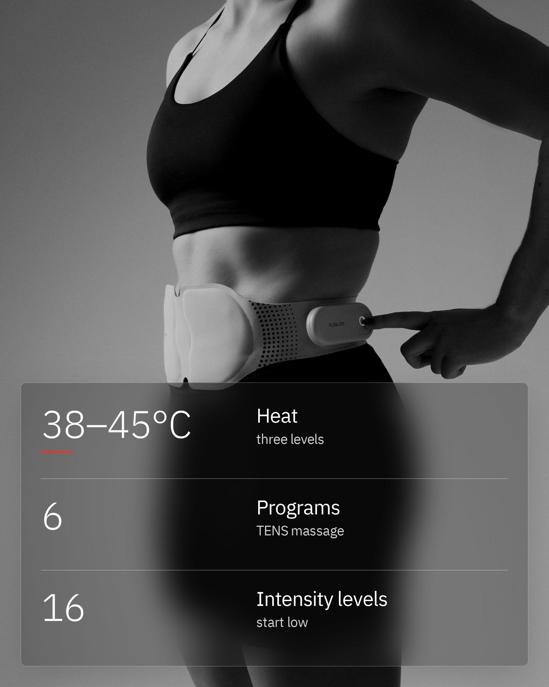 Flowtens Belt, infographic: Heat for the core
