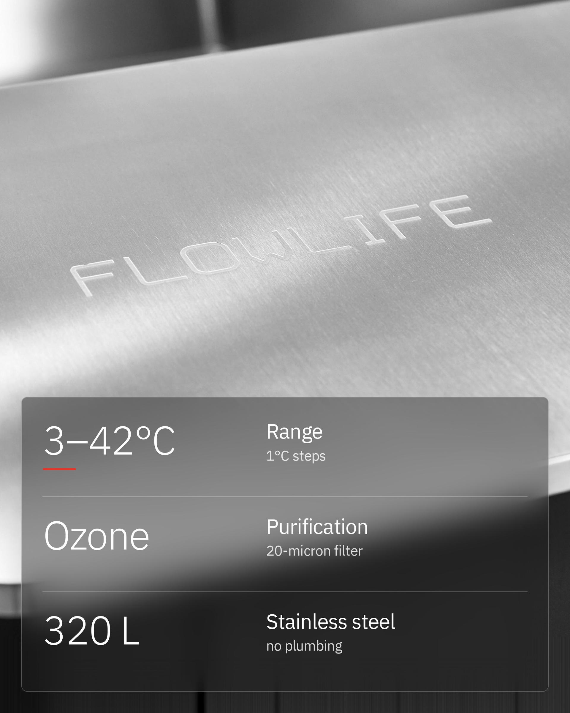 Flowplunge Elite Solo, infographic: Hot or cold, all in one