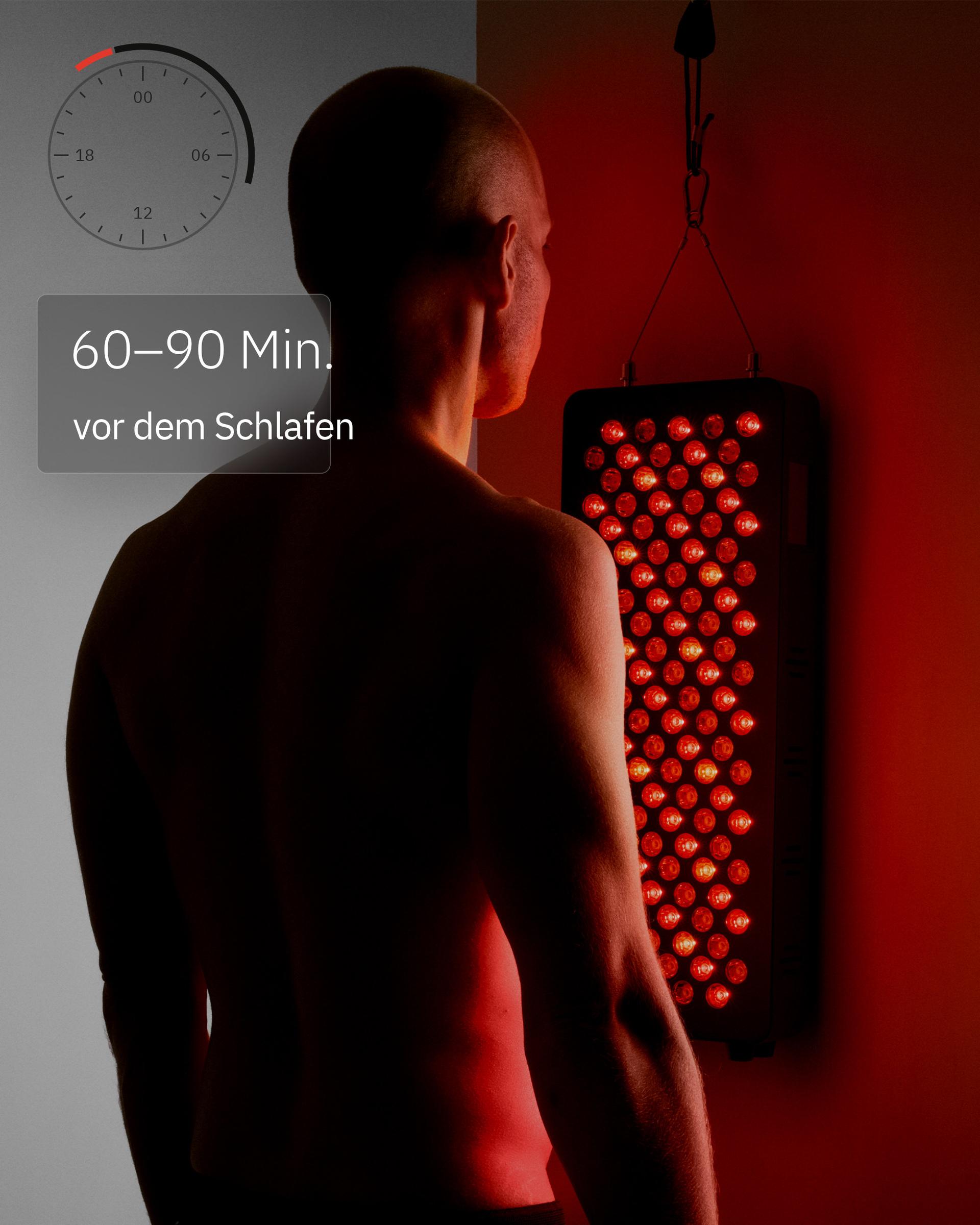Flowlight Panel 600 Seven Waves, mit einer 24-Stunden-Uhr und 60 bis 90 Minuten vor dem Schlafen