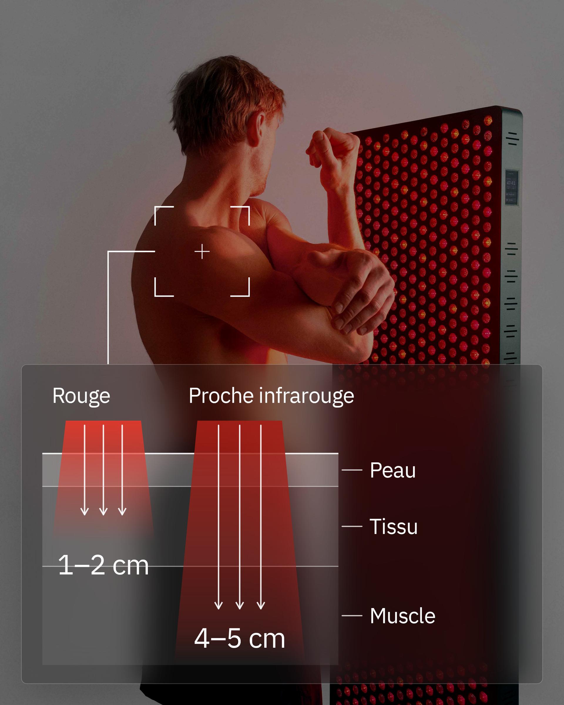 Infographie: À quelle profondeur pénètre la thérapie par lumière rouge ?
