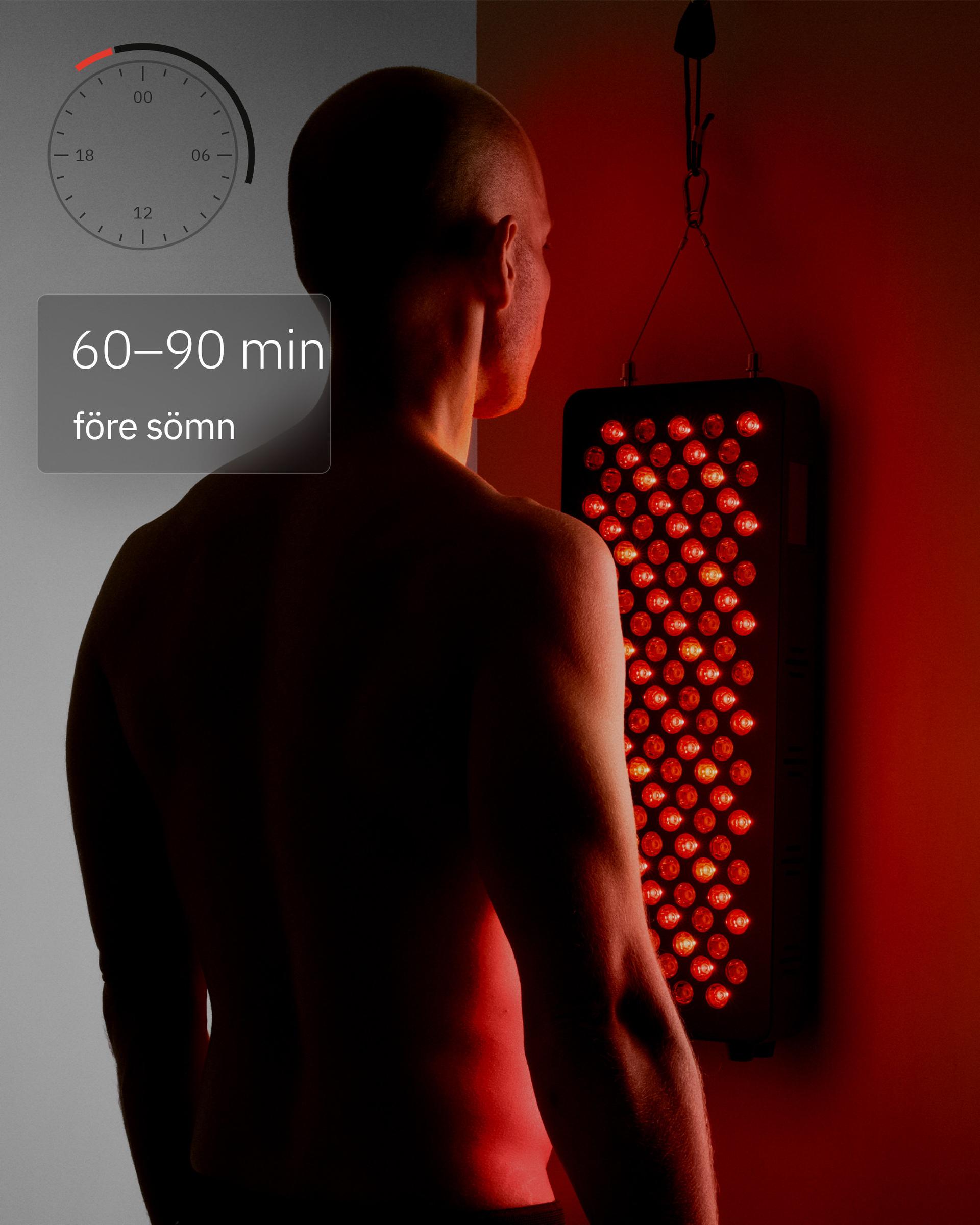 Flowlight Panel 600 Seven Waves, med en 24-timmarsklocka och 60 till 90 minuter före sömn