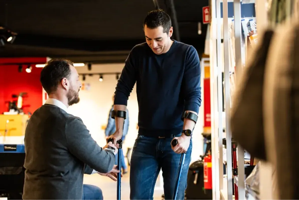 Aanmeten van krukken