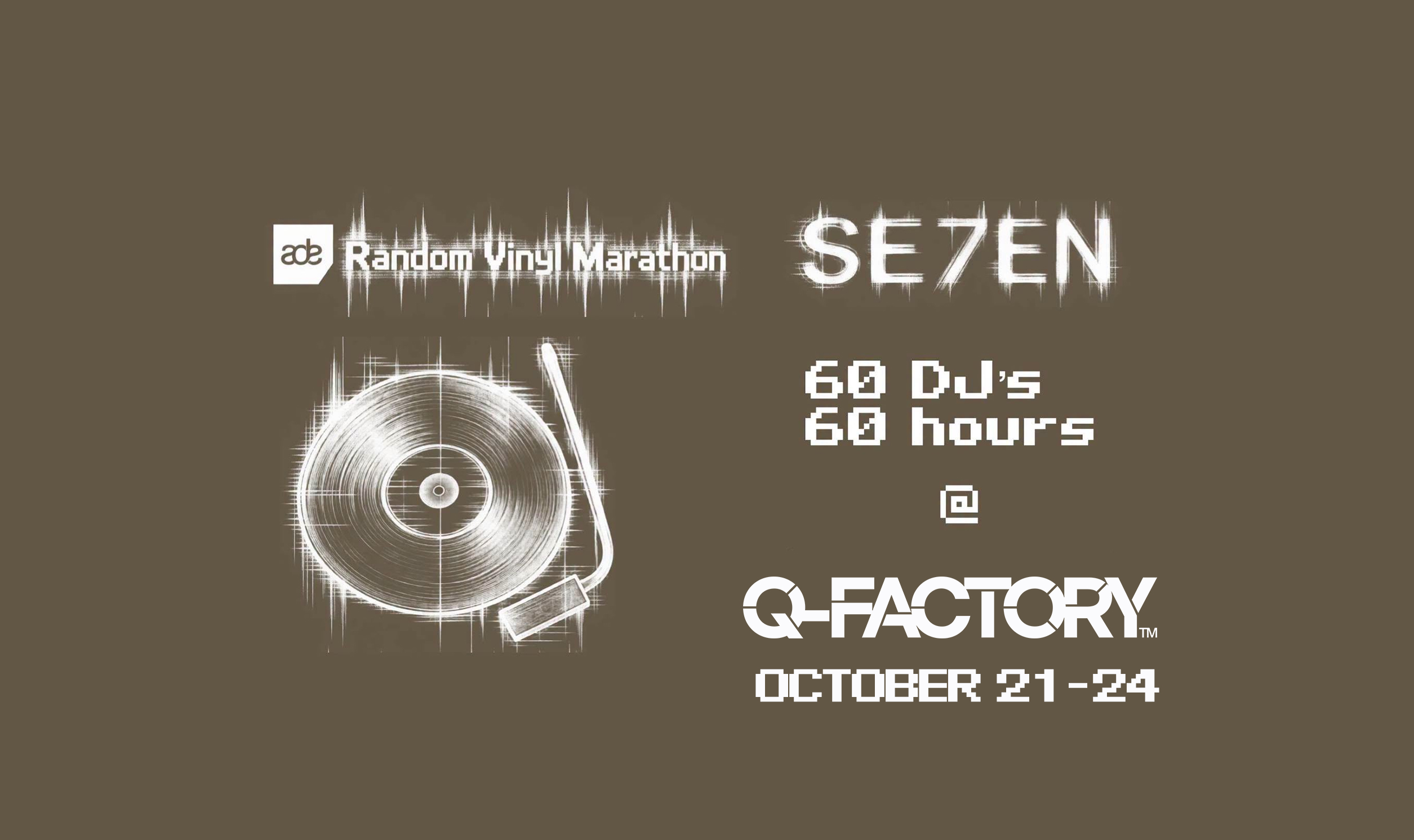 Random Vinyl Marathon - 7th Edition - October 21-24 in Q-Factory, Amsterdam
