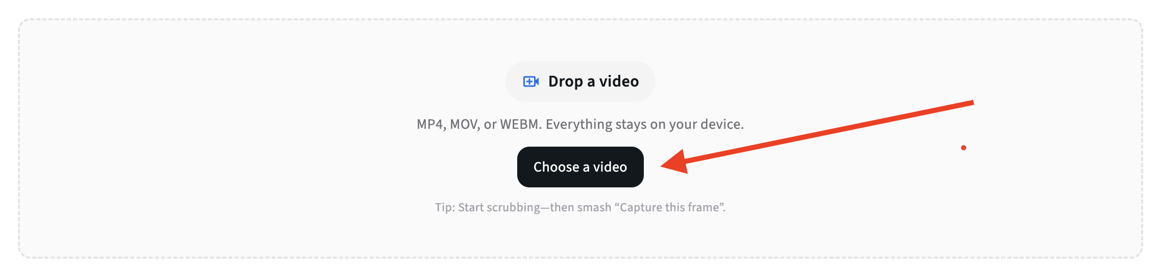 Upload a Video to the Video Frame Extractor