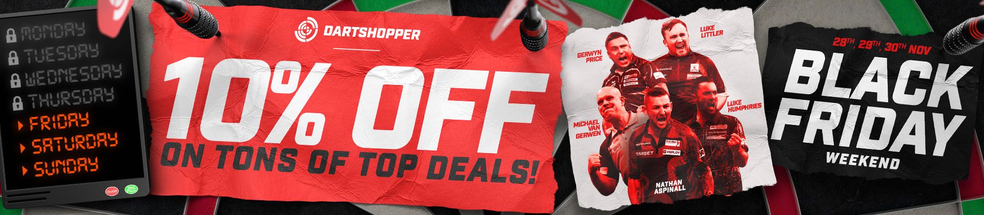 Black Friday Deals Dartshopper. 10% Discount on the whole assortment