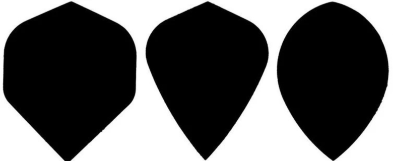 Different dart flight shapes, each offering unique control and flight characteristics, designed to enhance control, stability, and tailored to various throwing techniques.