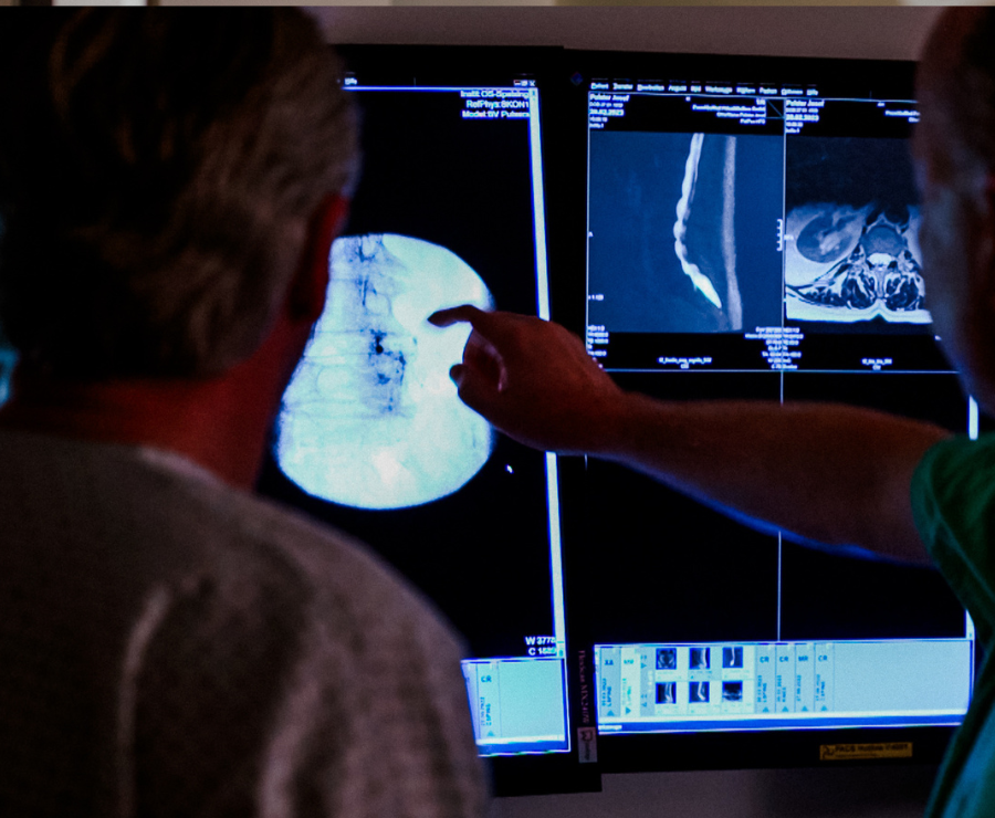 Röntgenbild am Bildschirm