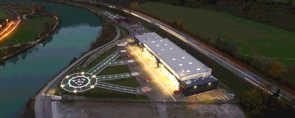 Drohnenaufnahme Heliport St. Johann