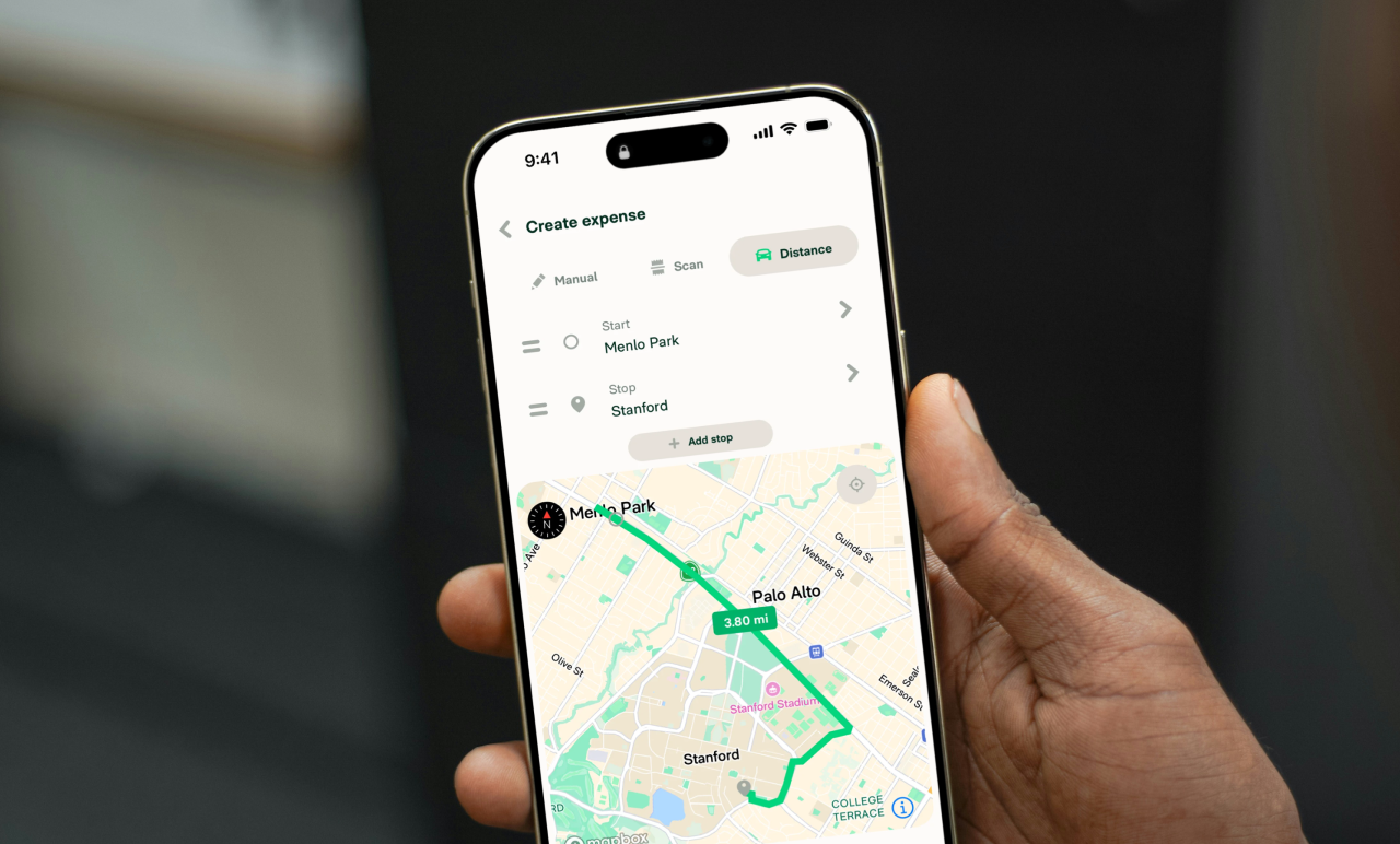 expensify app in use on a smartphone