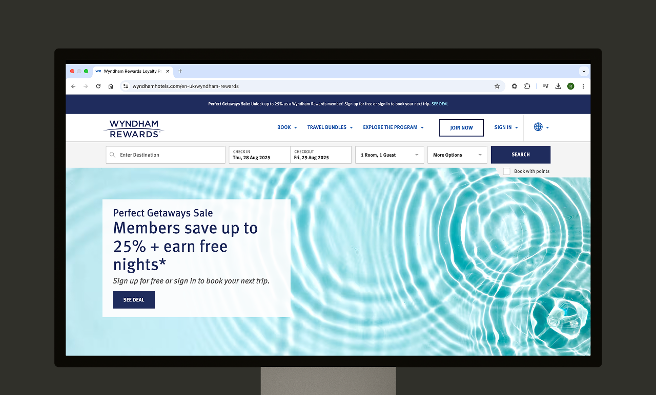wyndham rewards landing page